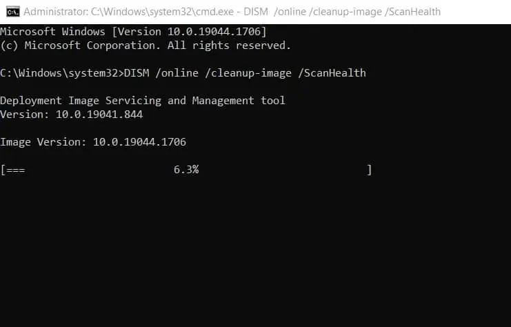 Windows Troubleshooter Not Working? Try These Fixes 17 DISMScanHealth-1
