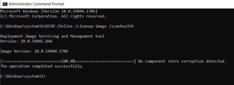 14 Ways to Fix 0x00000050 BSOD Error in Windows 54 DISMScanHealth