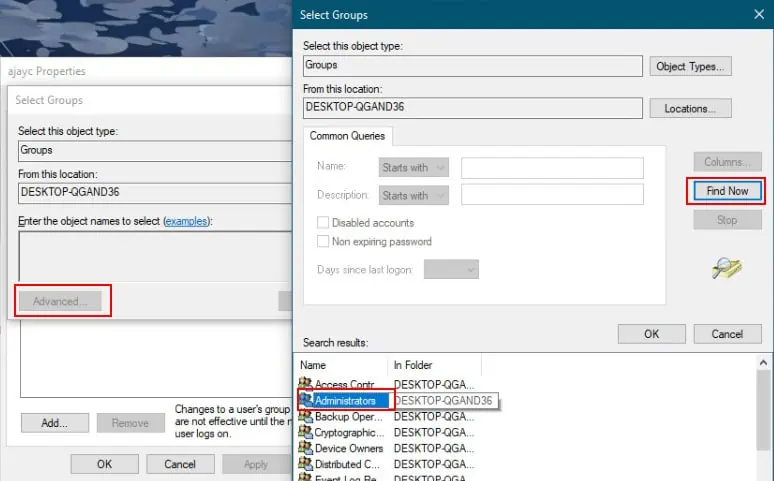 How to Add a User to the Administrator Group 16 Find-now-administrators