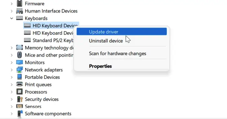 Keyboard Keeps Disconnecting And Reconnecting? Here's How to Fix it 17 Keyboard-driver-update-on-Windows-11