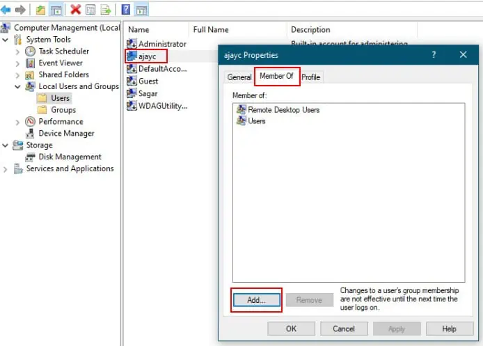 How to Add a User to the Administrator Group 15 Member-of-tab-1