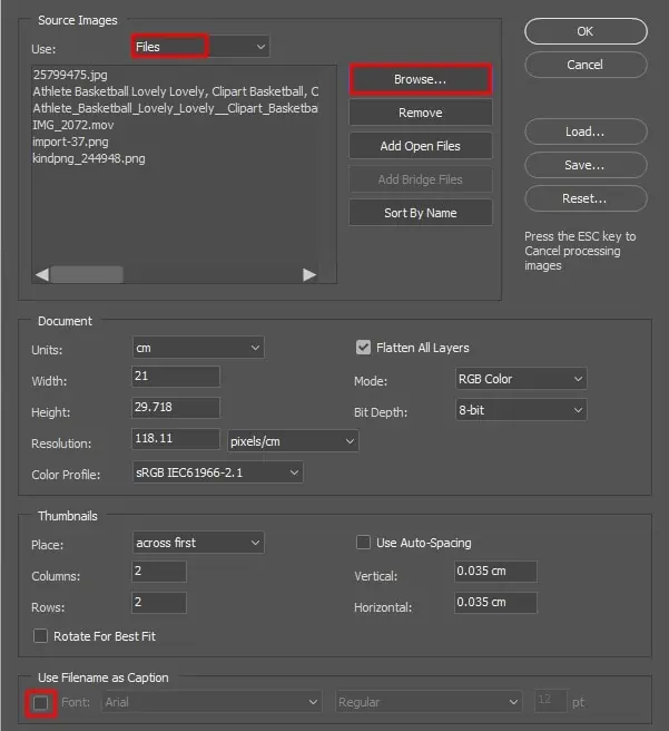 How To Print Multiple Pictures On One Page 13 Photosheet-settings
