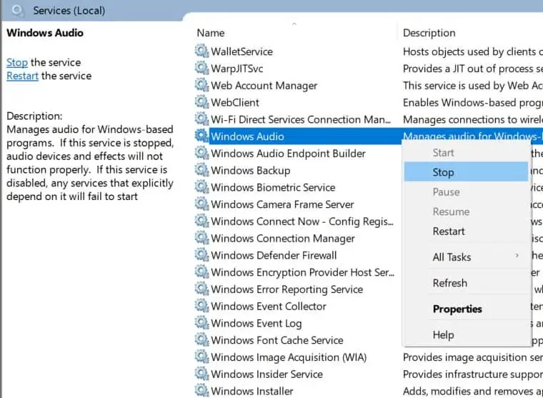 How to Fix Realtek Audio Not Working in Windows 11 24 Stop-windows-audio
