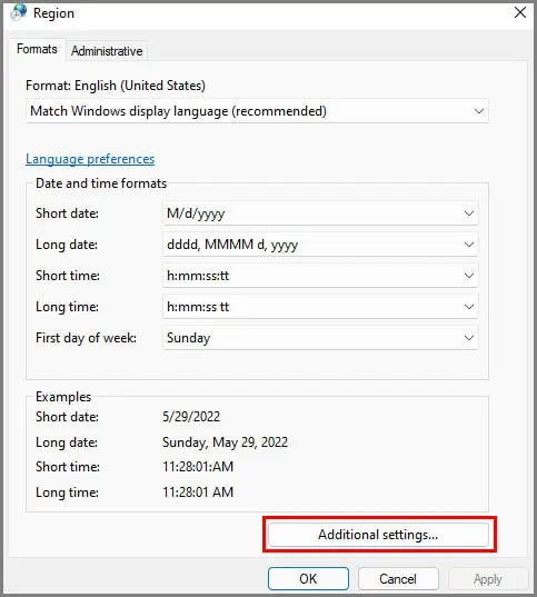 How to Show Clock on All Monitors on Windows 11 20 additional-settings-option-after-calendar-settings