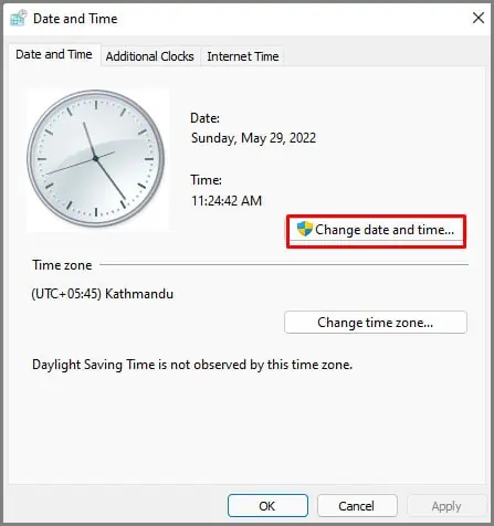 How to Show Clock on All Monitors on Windows 11 18 change-date-and-time-option-