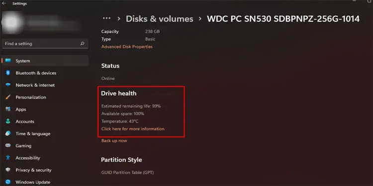 What Is a Normal SSD Temperature? How to Check It 5 check-temperature-from-settings
