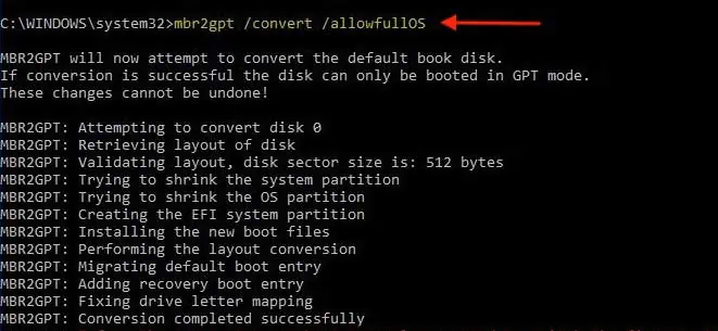 How To Install Windows 11 From USB 9 mbr2gtp