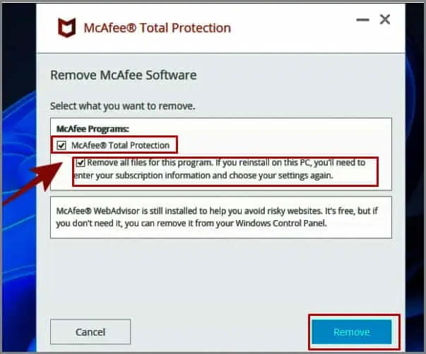 How to Remove McAfee from Windows 11 12 mcafee-total-protection-uninstaller