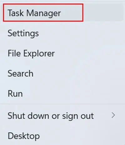 7 Ways How To Open Task Manager on Windows 11 2 power-user-menu-task-manager