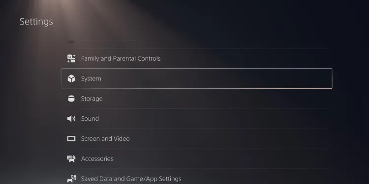 Does the PS5 have Wi-Fi 6? How to Enable it 4 ps5-system-menu
