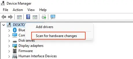 Why Is There a Black Screen After BIOS? How to Fix It 16 scan-for-hardware-change-1
