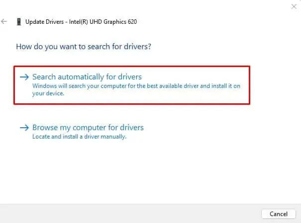 How to Update Graphics Driver Windows 11 2 search-graphics-driver-automatically
