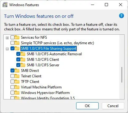 How To Map A Network Drive In Windows 11 8 smb-1.0-cifs-file-sharing-support