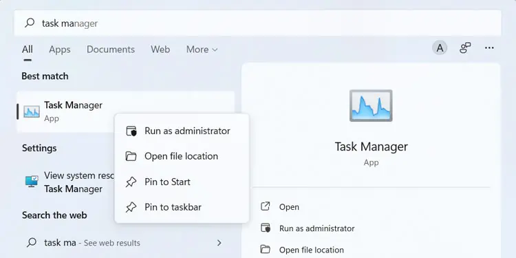 7 Ways How To Open Task Manager on Windows 11 1 start-task-manager
