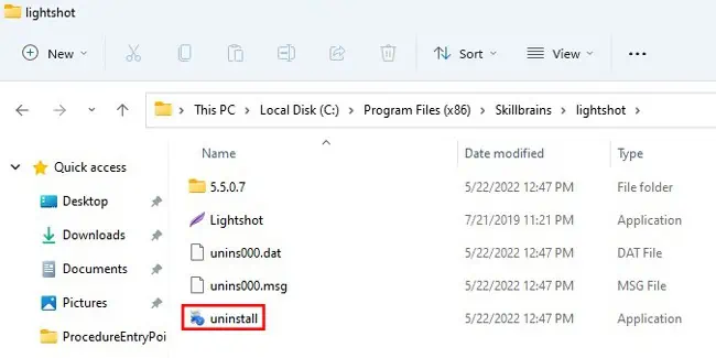 How To Uninstall Apps On Windows 11 1 uninstall_exe