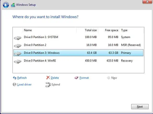 How To Remove or Uninstall Windows 11 7 windows-setup-partitions-screen