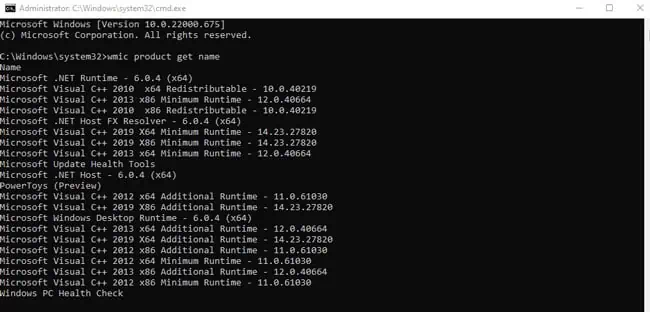 How To Uninstall Apps On Windows 11 8 wmic-product-get-name