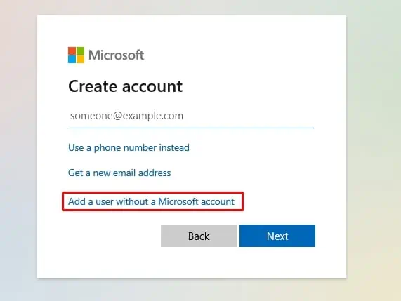 Windows Troubleshooter Not Working? Try These Fixes 29 AddAUserWithoutAMicrosoftAccount