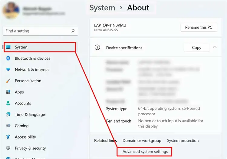 How to Fix Blue Screen of Death (BSOD) on Windows 11 37 Advanced-System-Settings-1
