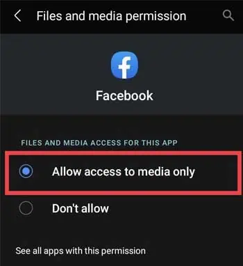 Facebook Photo Layout Not Working? Here’s How to Fix It 16 Allow-access-to-media-only