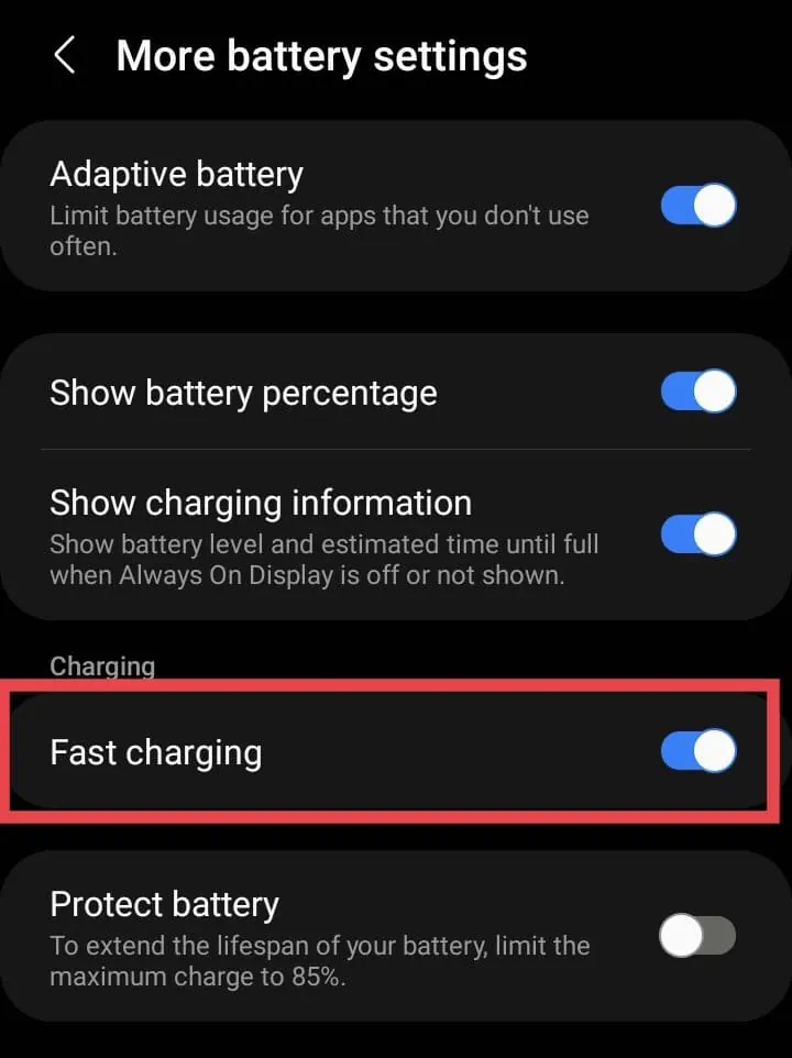 Android-turn-on-Fast-Charging