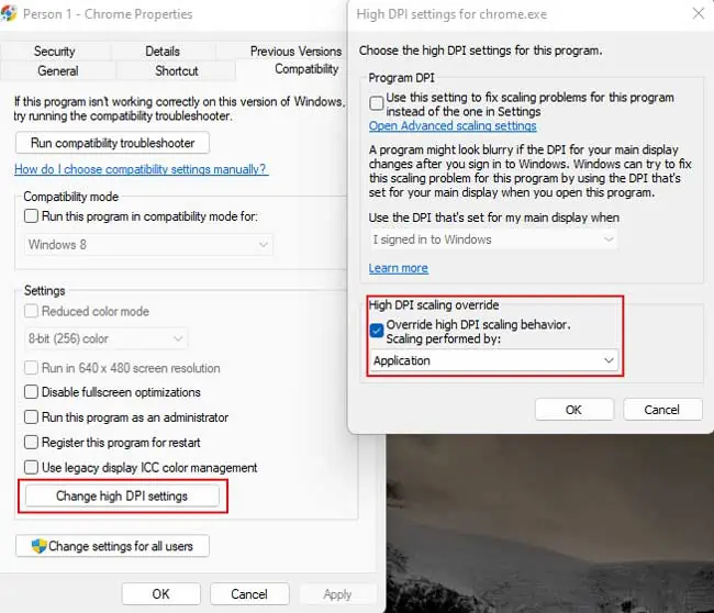 11 Ways to Fix Full Screen Not Working on Chrome 13 Change-high-dpi