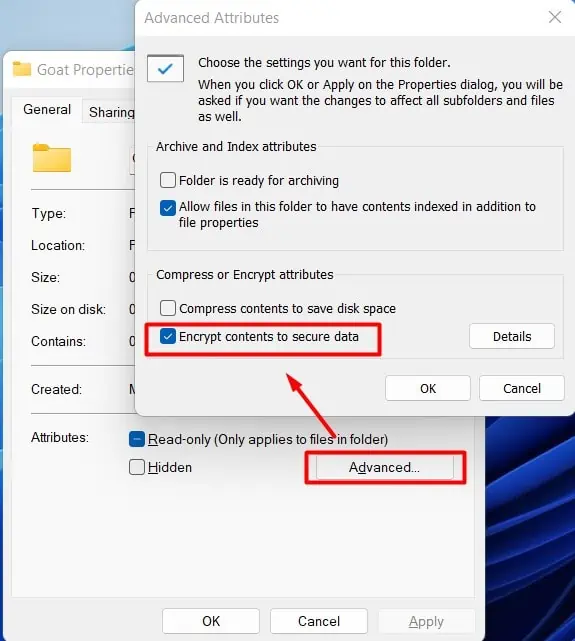 How to Password Protect a Folder in Windows 11 14 EncryptContentsToSecureDataWin11