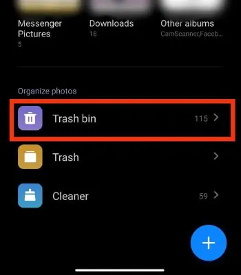 Fix: Android Storage Space Running Out But It's Not 35 Go-to-albums.-Then-scroll-down-and-tap-on-the-Trash-Bin