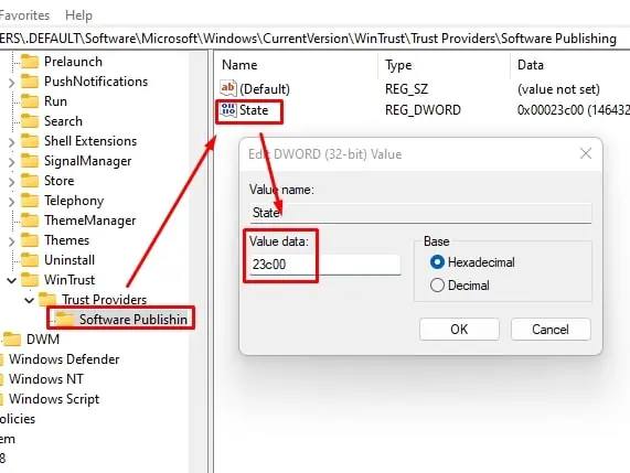 Windows Troubleshooter Not Working? Try These Fixes 27 RegistryEditorSoftwarePublishing