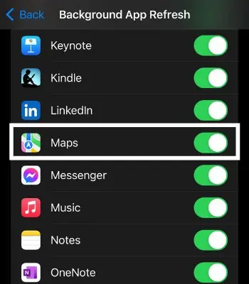 Scroll-down-and-Tap-on-Maps-to-turn-it-on