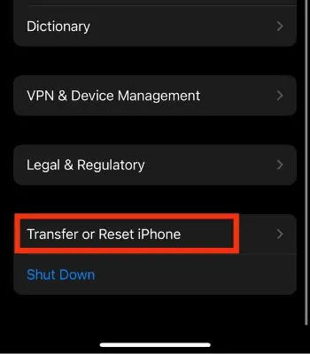 How to Fix YouTube Error 400 on Phone and Browser 45 Scroll-down-and-click-on-Transfer-or-Reset-2