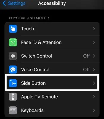 Tap-on-Side-Button