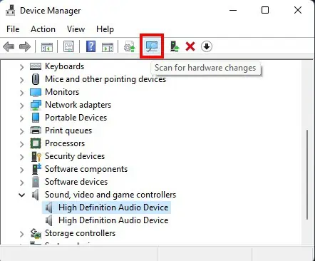 TaskManagerScanForHardwareChanges