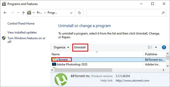 uTorrent Not Working: Why & How to Fix it 8 Uninstall-bittorrent