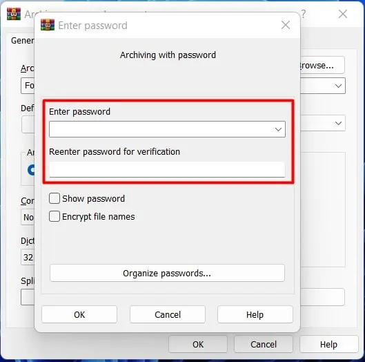 How to Password Protect a Folder in Windows 11 21 WinRAREnterPassword