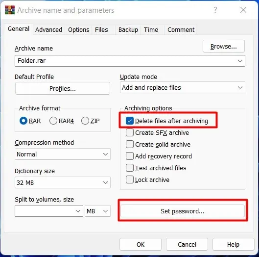 How to Password Protect a Folder in Windows 11 20 WinRarSetPassword