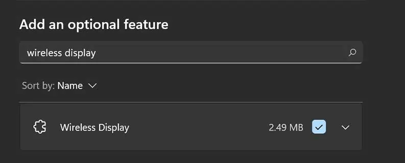 How to Connect to a Wireless Display in Windows 11 2 add-an-optional-feature-wireless-display