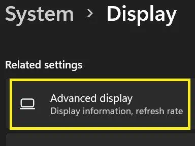 How to Set Monitor to 144 Hz 2 advanced-display-1-e1655970639582