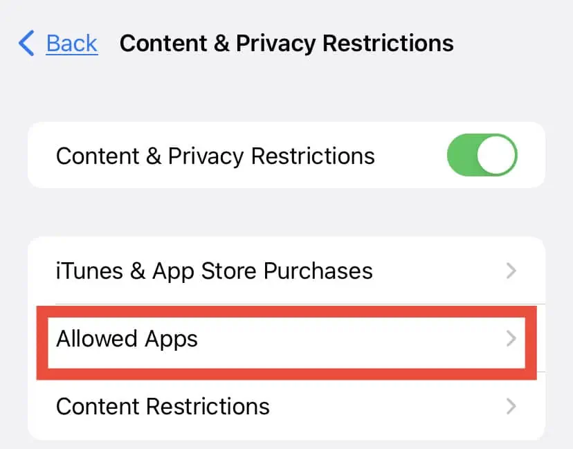 FaceTime Photos Not Working? Here’s how to fix it 8 allowed-apps