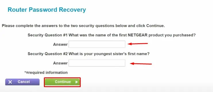 How to Fix Netgear Router Password Not Working? 4 answer-to-security-questions
