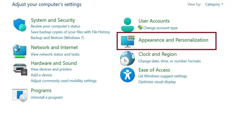 How Do You Change Font in Windows 11? 2 appearance-and-personalization-1024x472