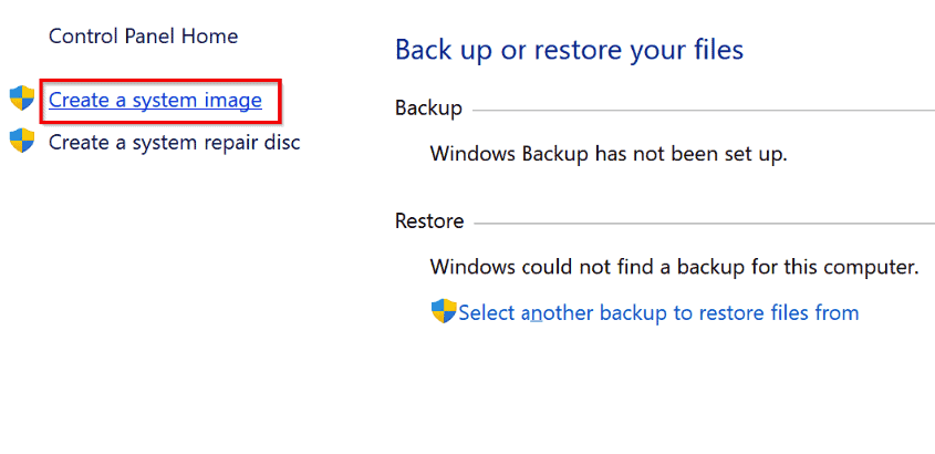 Windows Backup Not Working? Try These Fixes 11 create-a-system-image