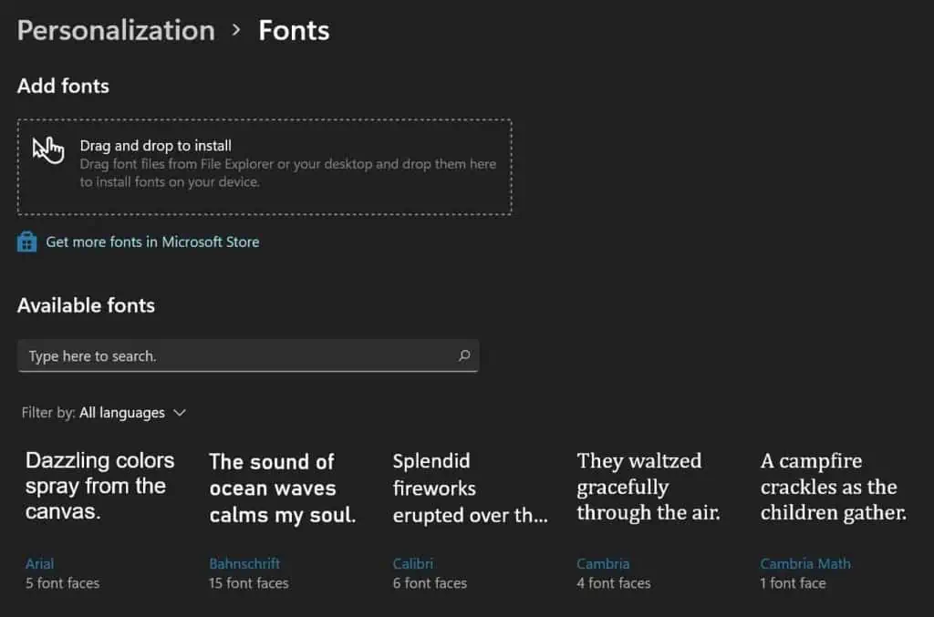 How Do You Change Font in Windows 11? 7 fonts-settings-1024x677