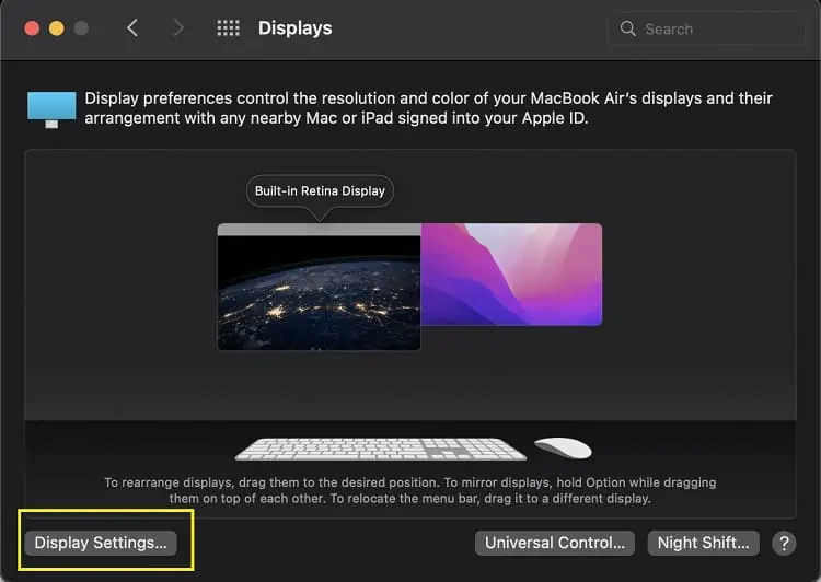 How to Change Primary and Secondary Monitor? 23 mac-display-settings