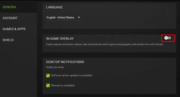 MSI Afterburner Not Working? Try These 7 Fixes 10 nvidia-in-game-overlay-off