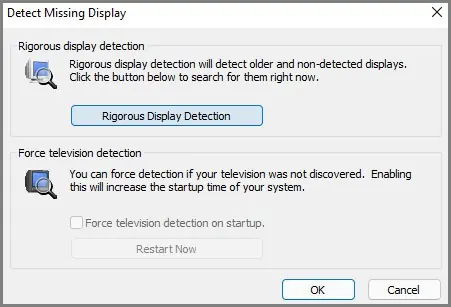 Laptop Won't Detect Monitor? Here's How to Fix It 18 rigorous-detection-option-in-nvidia-graphics-panel