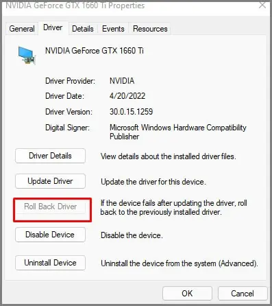 Laptop Won't Detect Monitor? Here's How to Fix It 20 roll-back-driver-through-driver-properties