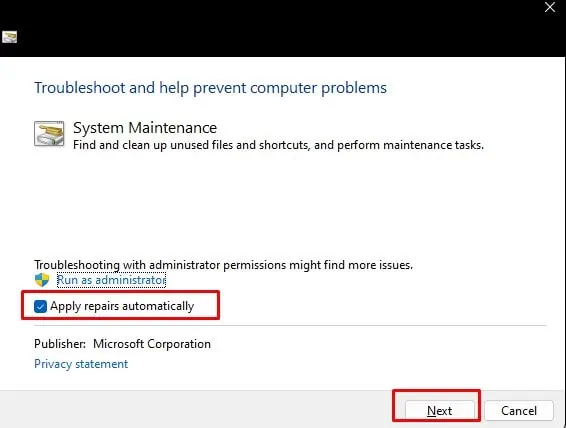 run-system-maintenance-troubleshooter