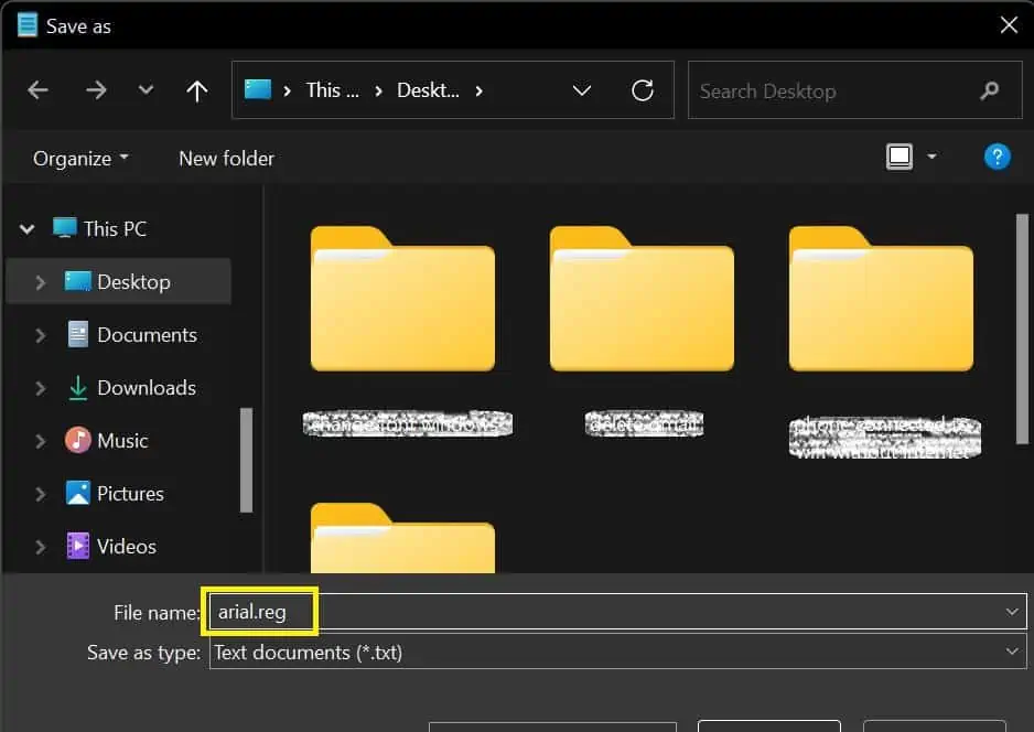 How Do You Change Font in Windows 11? 10 save-font-reg-file