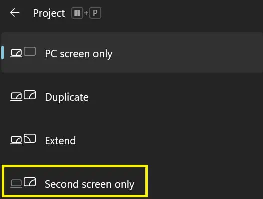 How to Change Primary and Secondary Monitor? 20 second-screen-only